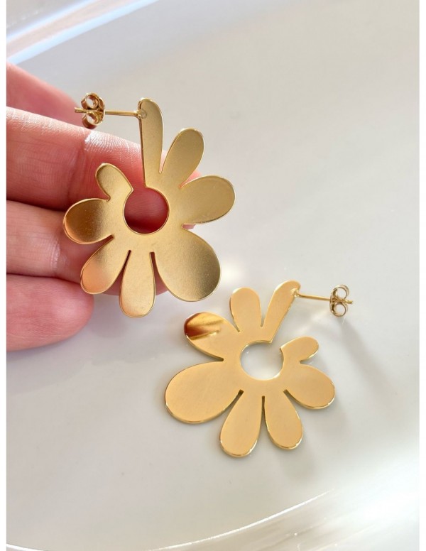 AROS BAÑADOS EN ORO FLOR