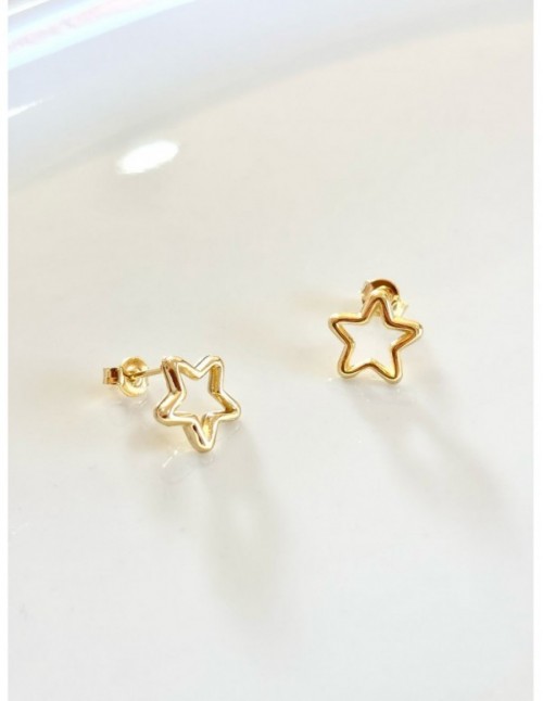 AROS BAÑADOS EN ORO ESTRELLAS