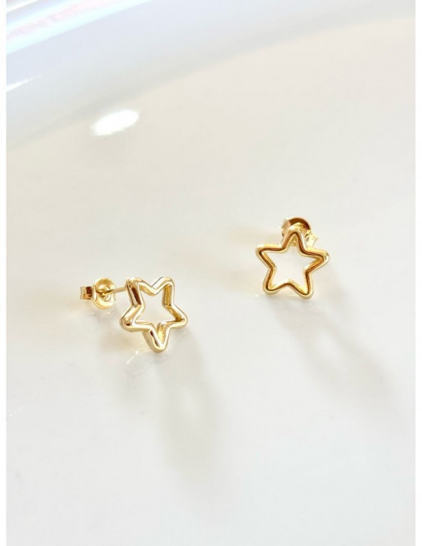 AROS BAÑADOS EN ORO ESTRELLAS