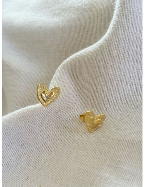 AROS BAÑADOS EN ORO CORAZON