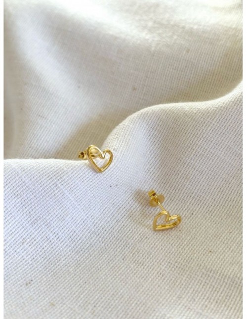 AROS BAÑADOS EN ORO CORAZON