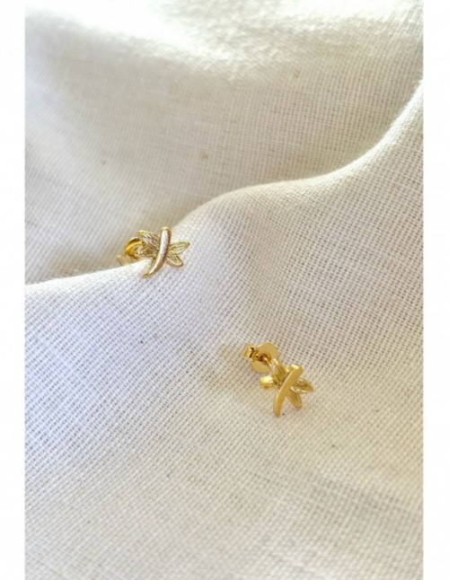 AROS BAÑADOS EN ORO LIBELULA