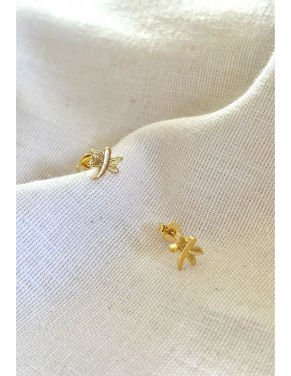 AROS BAÑADOS EN ORO LIBELULA