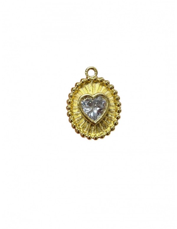 DIJE BAÑADO EN ORO CORAZON 22MM