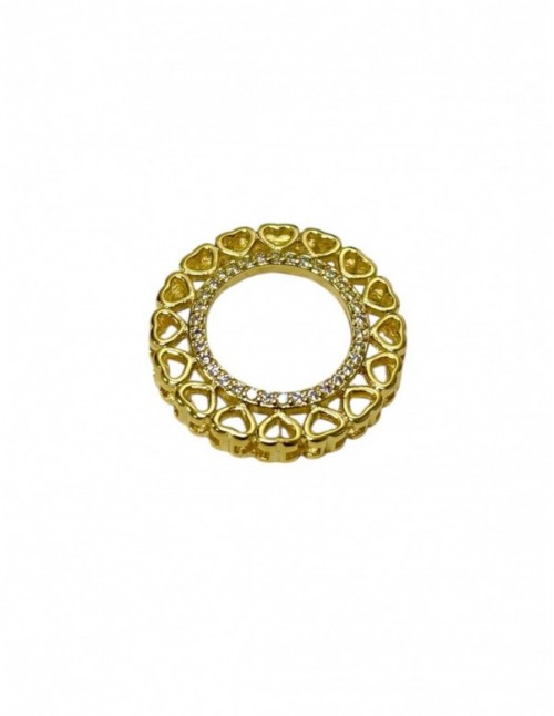DIJE CORAZONES BAÑADO EN ORO 20MM