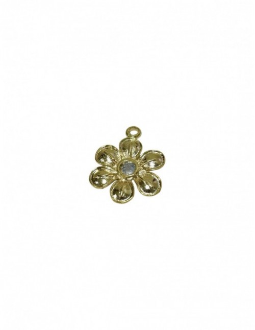 DIJE FLOR BAÑADO EN ORO 18MM