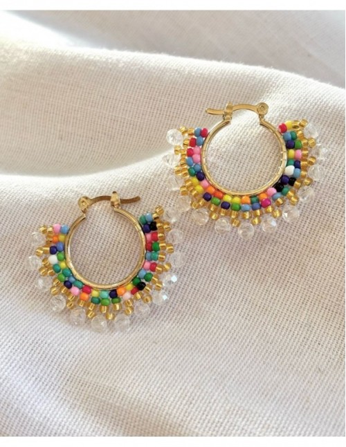 AROS BAÑADOS EN ORO CRISTALES