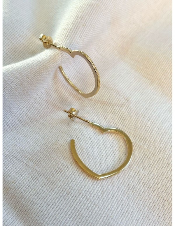 AROS BAÑADOS EN ORO CORAZON