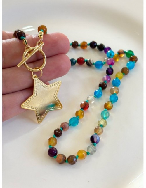 COLLAR BAÑADO EN ORO DIJE ESTRELLA