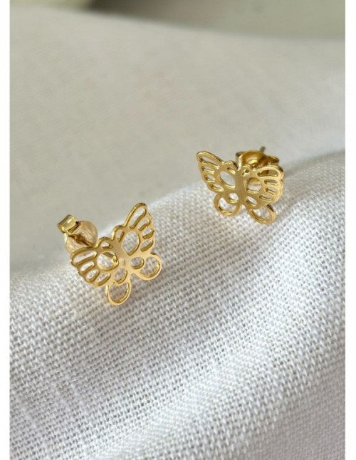 AROS BAÑADOS EN ORO MARIPOSA