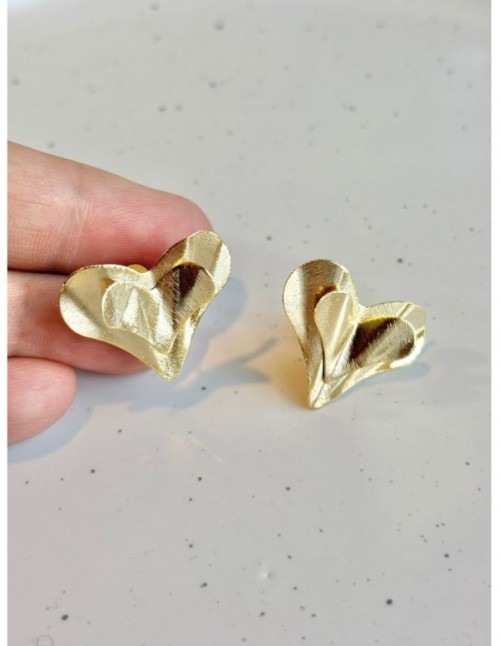 AROS BAÑADOS EN ORO CORAZON