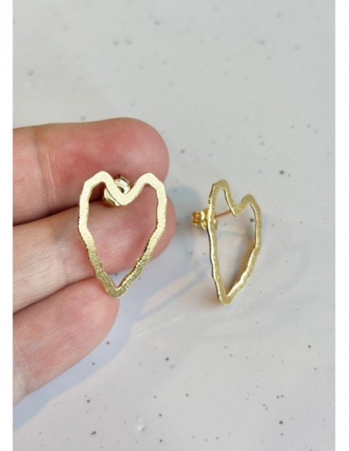 AROS BAÑADOS EN ORO CORAZON