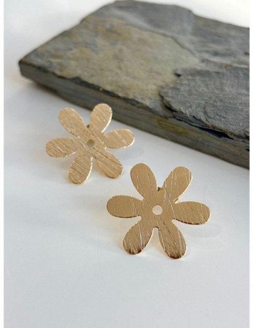 AROS BAÑADOS EN ORO FLOR