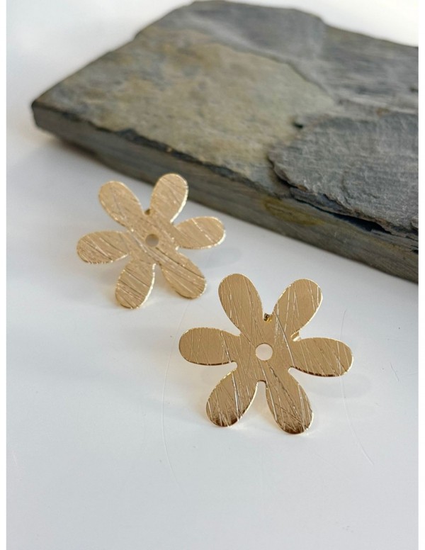 AROS BAÑADOS EN ORO FLOR