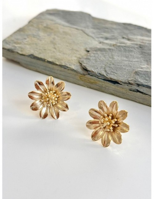 AROS BAÑADOS EN ORO FLOR