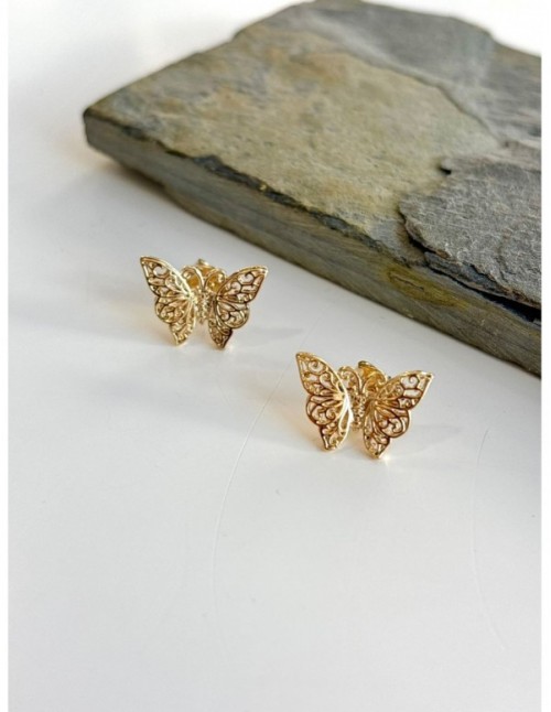 AROS BAÑADOS EN ORO MARIPOSA