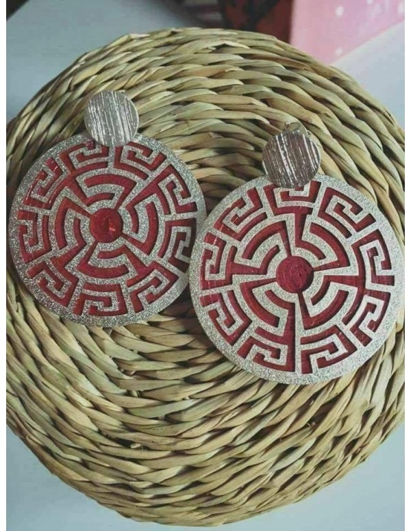 ARO BAÑO DE PLATA GAMUZA ROJA