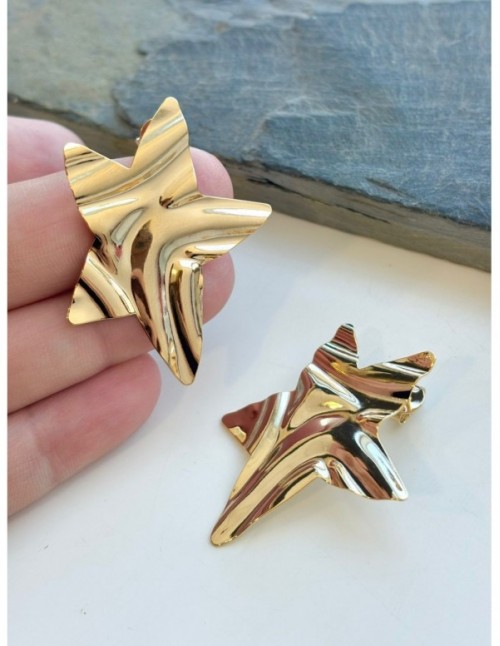 AROS BAÑADOS EN ORO ESTRELLA