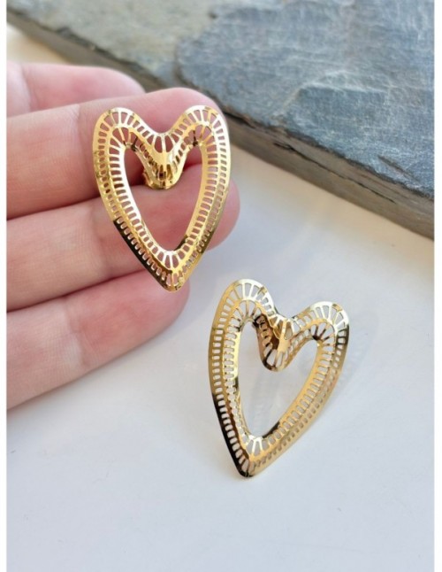 AROS BAÑADOS EN ORO CORAZON