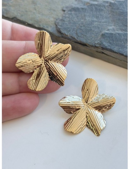 AROS BAÑADOS EN ORO FLOR