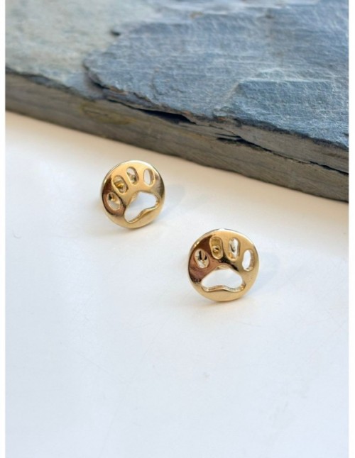 AROS BAÑADOS EN ORO PATITA CANINA
