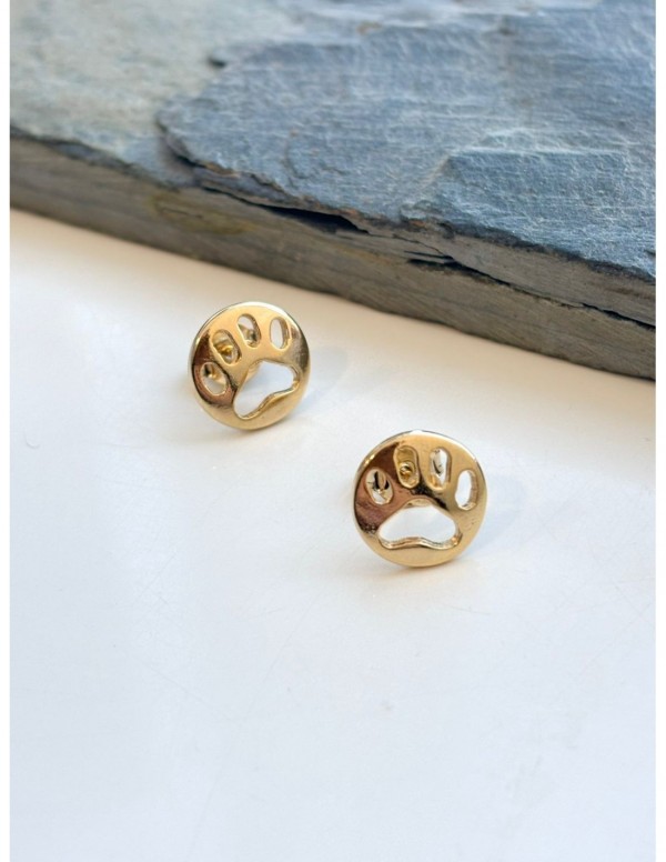 AROS BAÑADOS EN ORO HUELLA DE PERRO