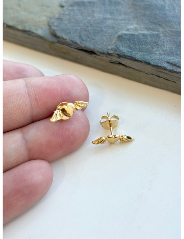 AROS BAÑADOS EN ORO CORAZON
