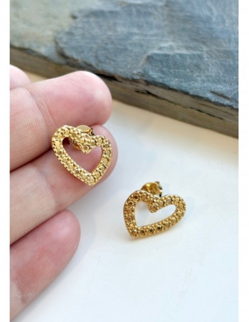 AROS BAÑADOS EN ORO CORAZON