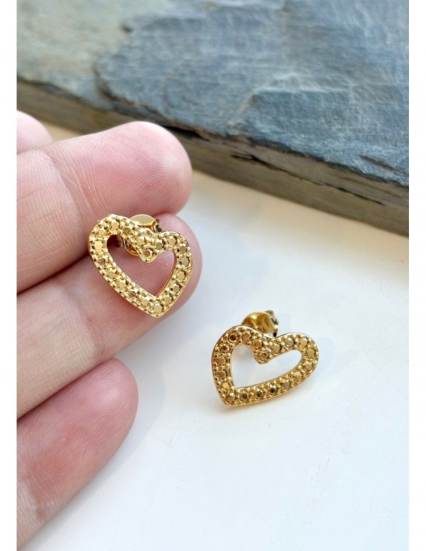AROS BAÑADOS EN ORO CORAZON
