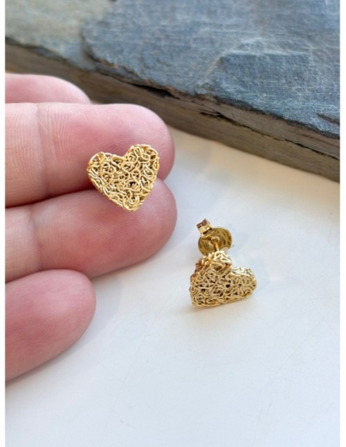 AROS BAÑADOS EN ORO CORAZON