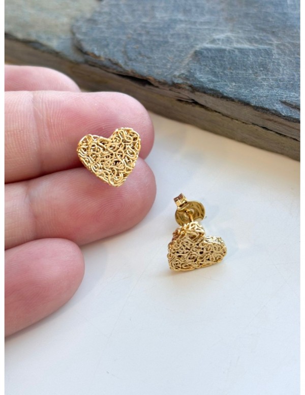AROS BAÑADOS EN ORO CORAZON