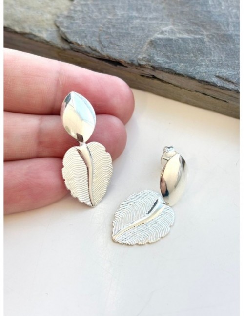 AROS BAÑADOS EN PLATA HOJAS