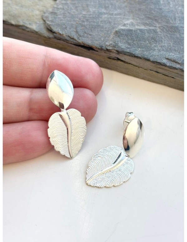 AROS BAÑADOS EN PLATA HOJAS