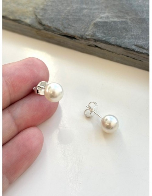 AROS BAÑADOS EN PLATA PERLA