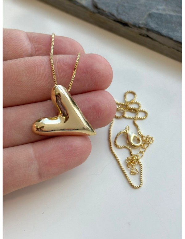 COLLAR BAÑADO EN ORO CORAZON