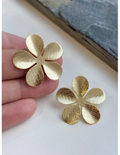 AROS BAÑADOS EN ORO FLOR