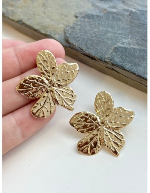 AROS BAÑADOS EN ORO FLOR
