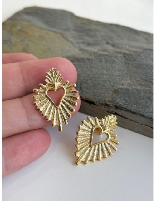 AROS BAÑADOS EN ORO CORAZON