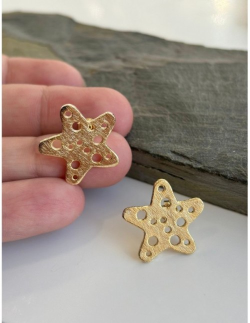 AROS BAÑADOS EN ORO ESTRELLA