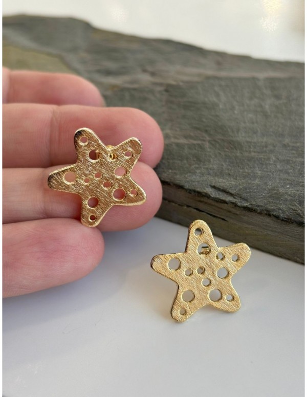 AROS BAÑADOS EN ORO ESTRELLA