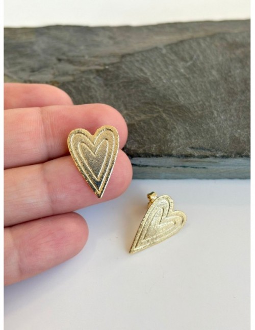 AROS BAÑADOS EN ORO CORAZON