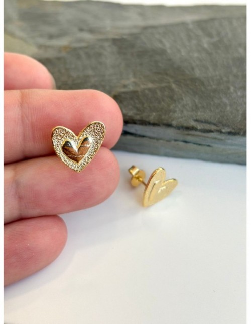 AROS BAÑADOS EN ORO CORAZON