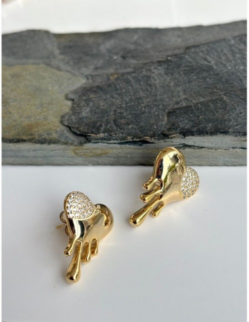 AROS BAÑADOS EN ORO CORAZON