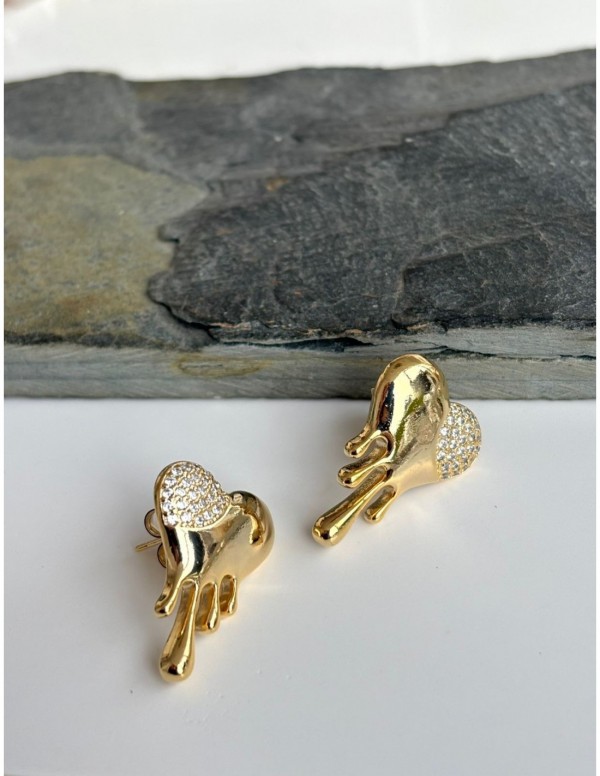AROS BAÑADOS EN ORO CORAZON