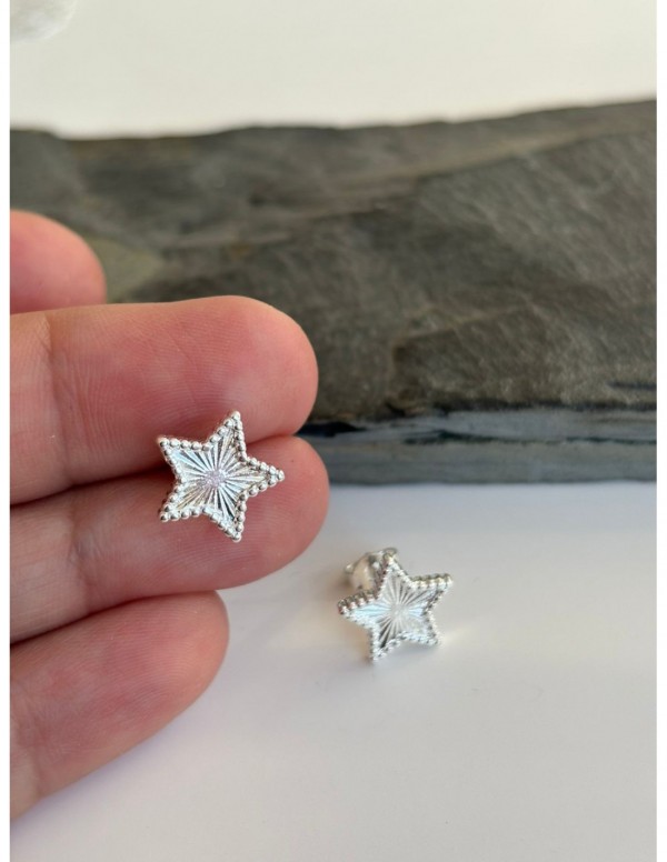 AROS BAÑADOS EN PLATA ESTRELLA