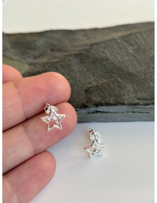 AROS BAÑADOS EN PLATA ESTRELLA