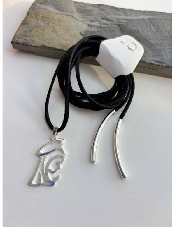 COLLAR BAÑADO EN PLATA DIJE RELIGIOSO