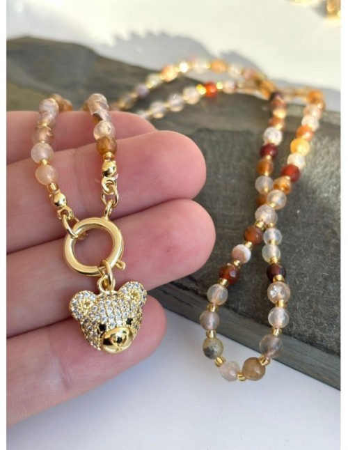 COLLAR BAÑADO EN ORO OSO