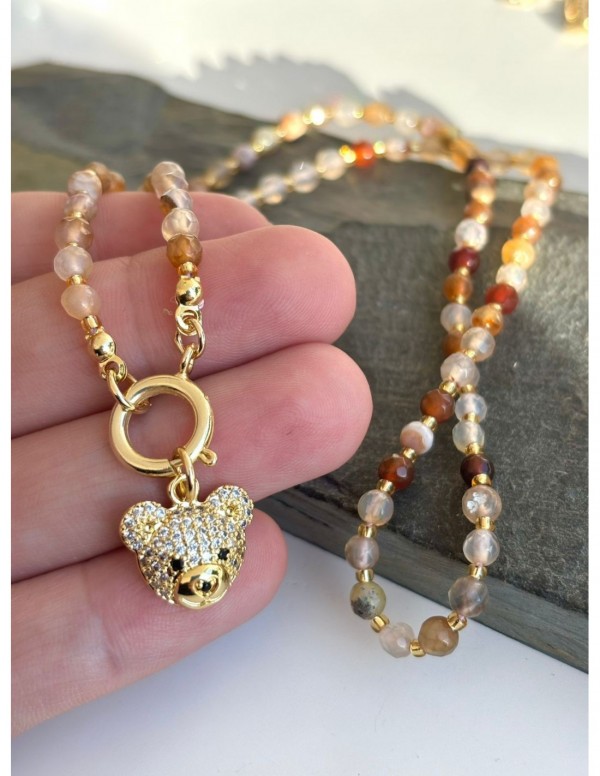 COLLAR BAÑADO EN ORO OSO