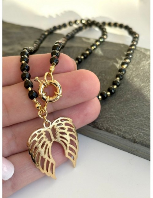 COLLAR BAÑADO EN ORO ALAS